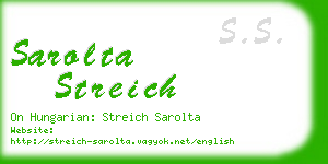 sarolta streich business card